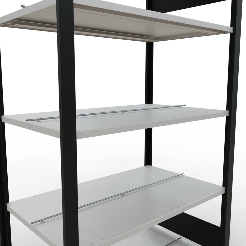 Productafbeelding nr. 4: Archiefrekken SCHULTE BV, dubbelzijdig, met middenaanslagen, VL 150 kg, zwart, hxbxd 1.800 x 1.000 x 600 mm