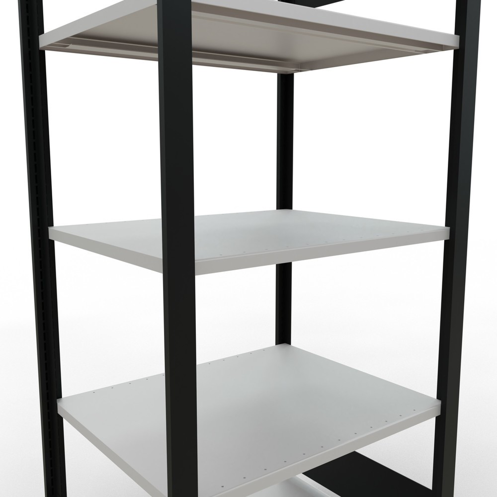 Productafbeelding nr. 4: Archiefrekken SCHULTE BV, dubbelzijdig, zonder middenaanslagen, VL 150 kg, zwart, hxbxd 1.800 x 750 x 600 mm