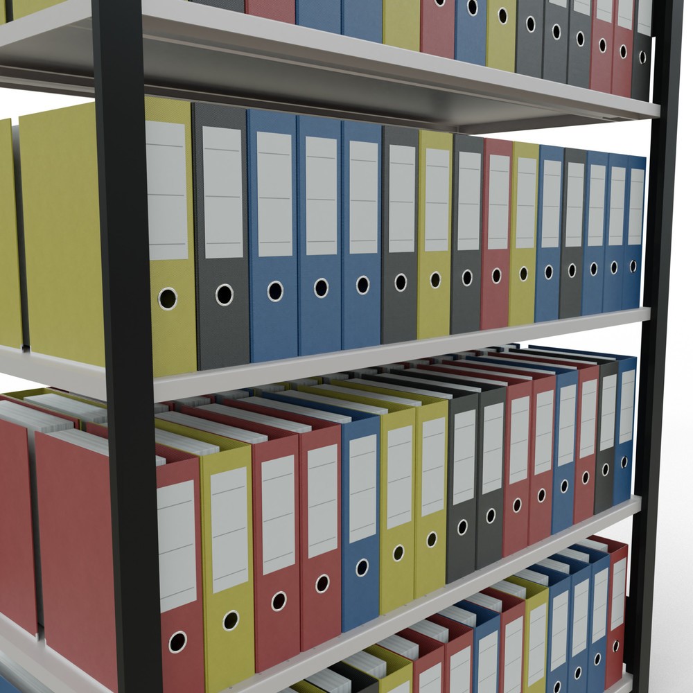 Productafbeelding nr. 3: Archiefrekken SCHULTE BV, dubbelzijdig, zonder middenaanslagen, VL 150 kg, zwart, hxbxd 1.800 x 1.300 x 600 mm