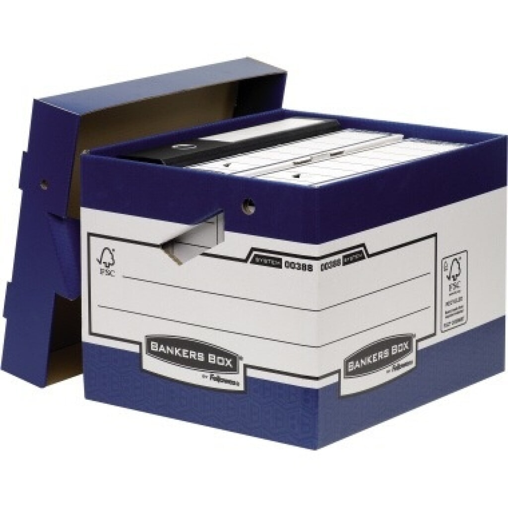 Produktabbildung: Bankers Box Archivbox Ergo Box Heavy Duty 0038801 blau