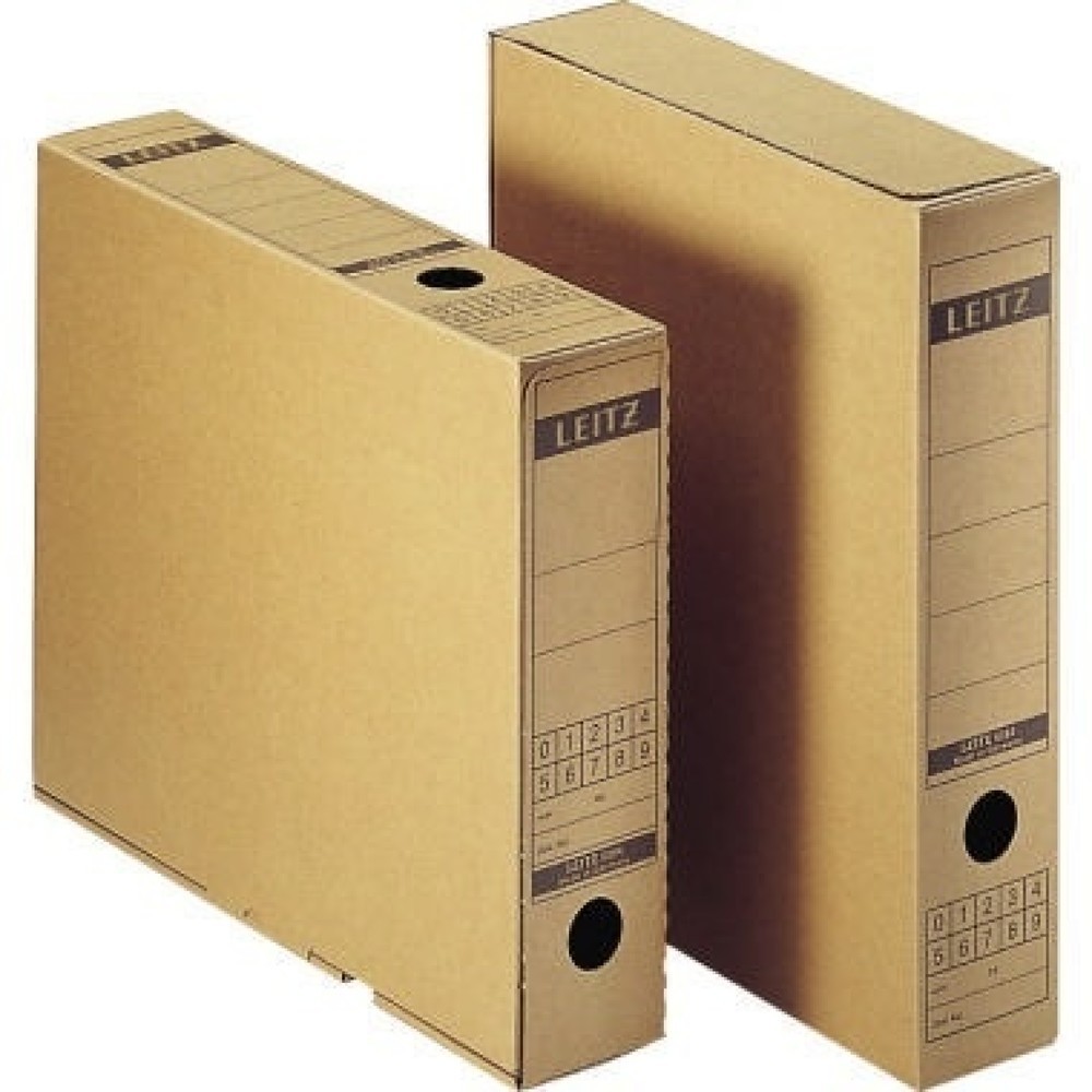 Produktabbildung: Leitz Archivbox 60840000 DIN A4 max. 63mm Wellpappe naturbraun