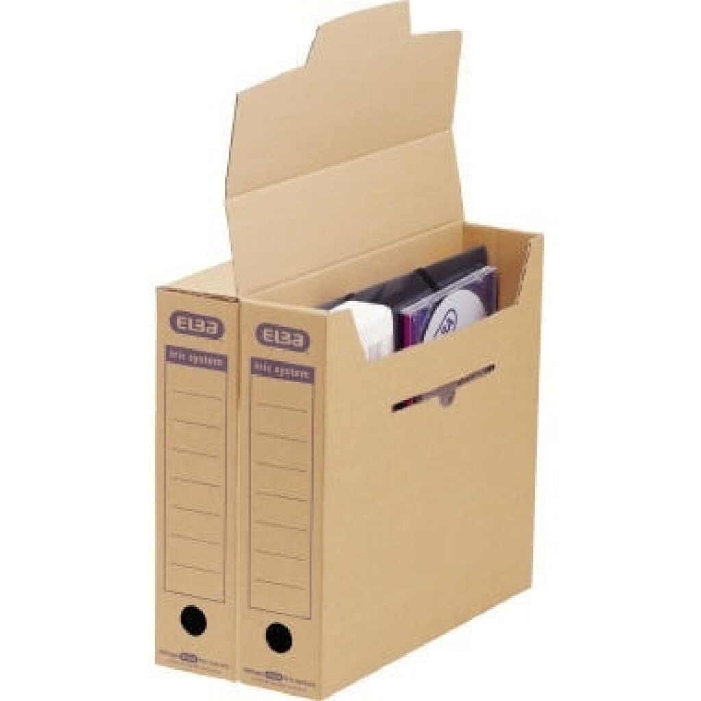 ELBA Archivbox tric System 100421087 für DIN A4 naturbraun Produktabbildung: ELBA Archivbox tric System 100421087 für DIN A4 naturbraun