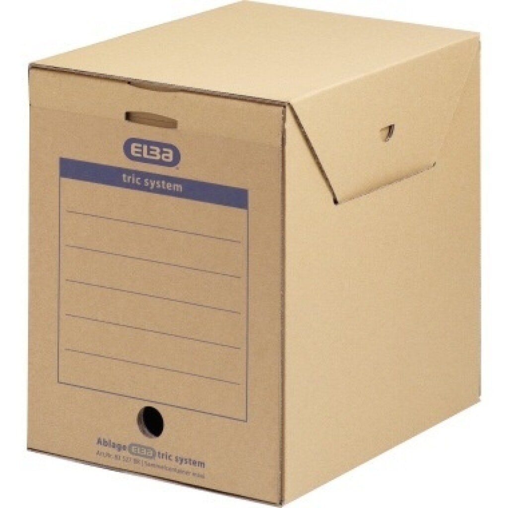 ELBA Archivbox Maxi tric system 100421092 für DIN A4 naturbraun Produktabbildung: ELBA Archivbox Maxi tric system 100421092 für DIN A4 naturbraun