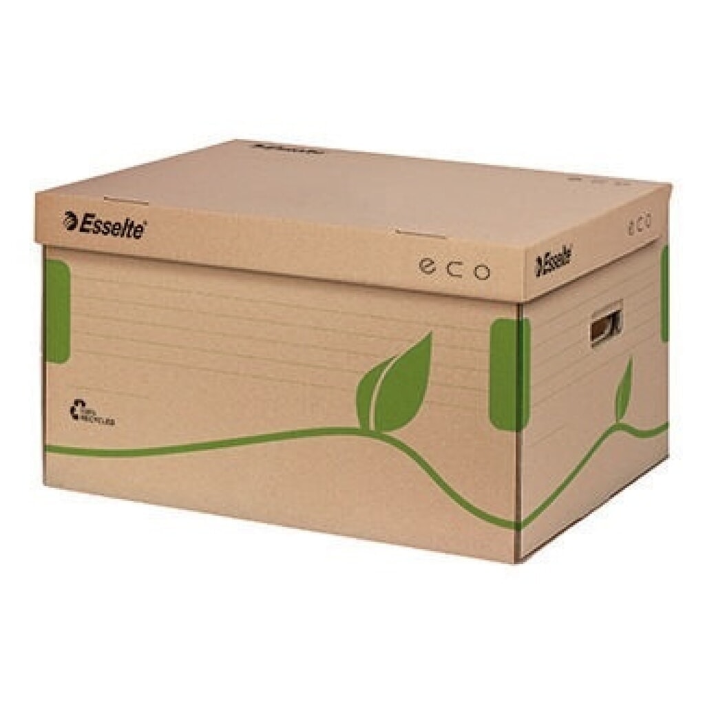 Esselte Archivschachtel ECO 623918 43,9x34,5x24,2cm Karton naturbraun Produktabbildung: Esselte Archivschachtel ECO 623918 43,9x34,5x24,2cm Karton naturbraun