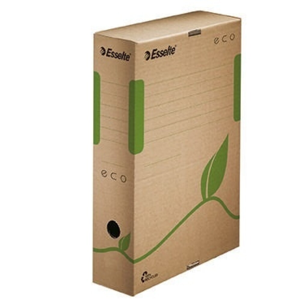 Esselte Archivbox ECO 623916 8x32,7x23,3cm Karton naturbraun Produktabbildung: Esselte Archivbox ECO 623916 8x32,7x23,3cm Karton naturbraun