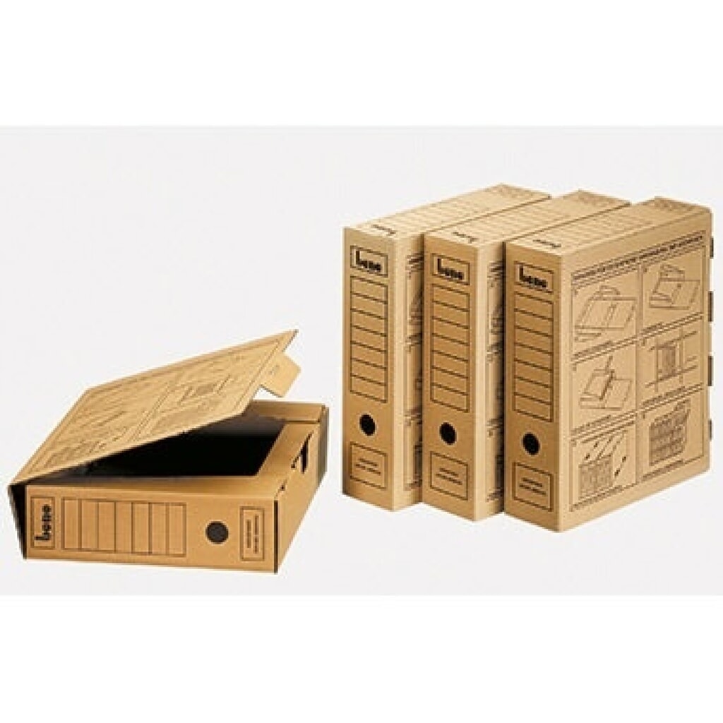 Produktabbildung: Bene Archivschachtel 096900NA DIN A4 Wellpappe braun