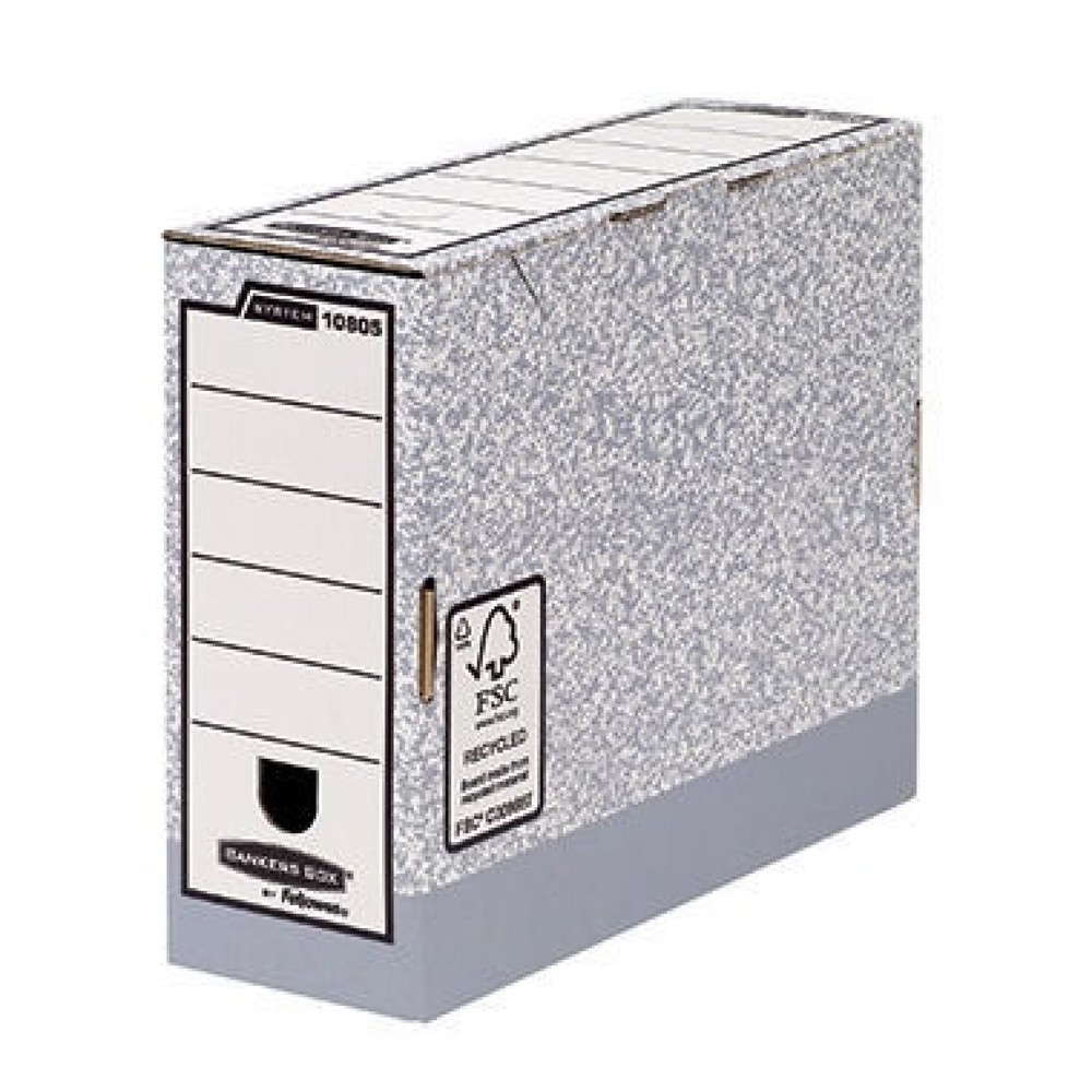 Produktabbildung Nr. 1: Bankers Box Archivschachtel System 1080501 grau/weiß