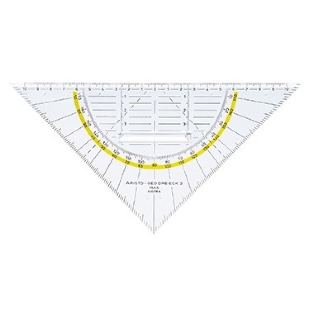 Produktabbildung: Aristo Geometriedreieck AR 1555/2 Facette Tuschenoppen 22,5cm gk