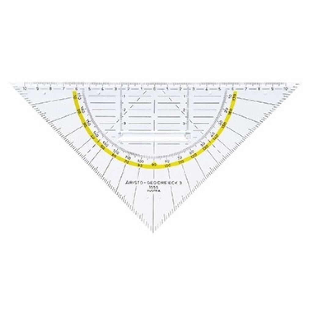 Aristo Geometriedreieck AR 1555/2 Facette Tuschenoppen 22,5cm gk Produktabbildung: Aristo Geometriedreieck AR 1555/2 Facette Tuschenoppen 22,5cm gk