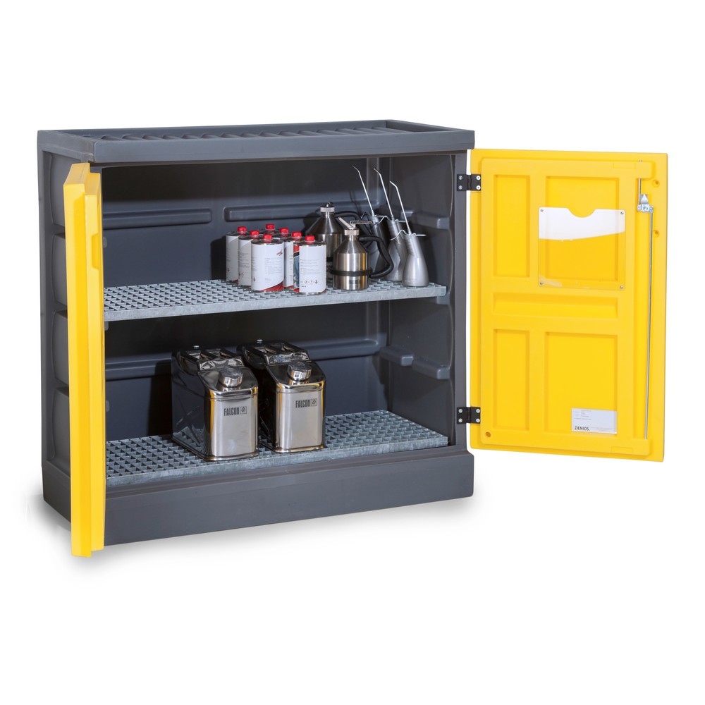 Immagine del prodotto: Denios armadietto per sostanze chimiche in PE, AxLxP 1.130 x 1.225 x 640 mm, 2 griglie zincate