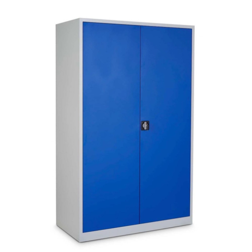 Immagine del prodotto: Armadio in acciaio HEMMDAL HS-XBT, 5 ripiani per raccoglitori, AxLxP 1.950 x 1.200 x 500 mm, ripiani verniciati a polvere, grigio chiaro/blu genziana