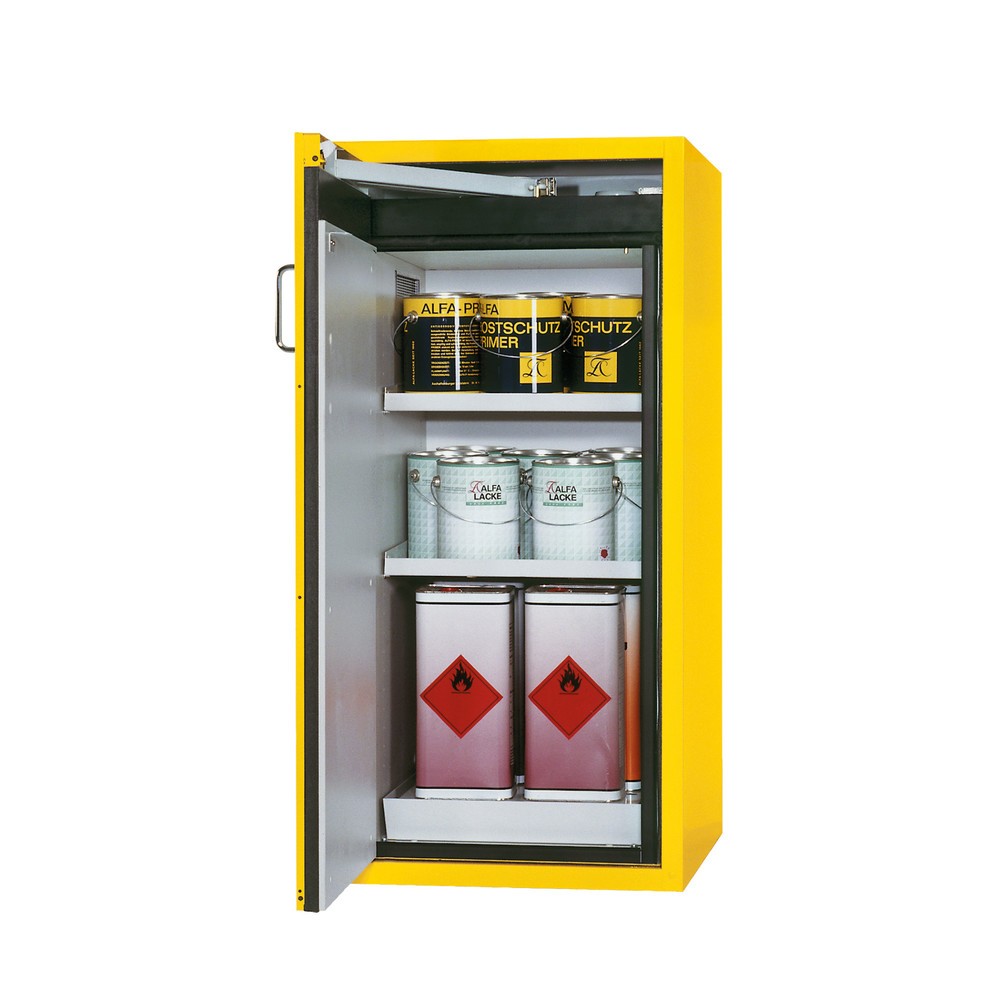 Immagine del prodotto: Armadio antincendio asecos® S-CLASSIC/Tipo 90, AxLxP 1.298 x 600 x 615 mm, giallo oro
