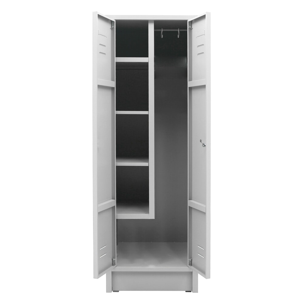Immagine del prodotto n. 2: Armadio per strumenti di pulizia HEMMDAL HPZ-1, serratura a cilindro, AxLxP 1.800 x 600 x 500 mm, grigio chiaro
