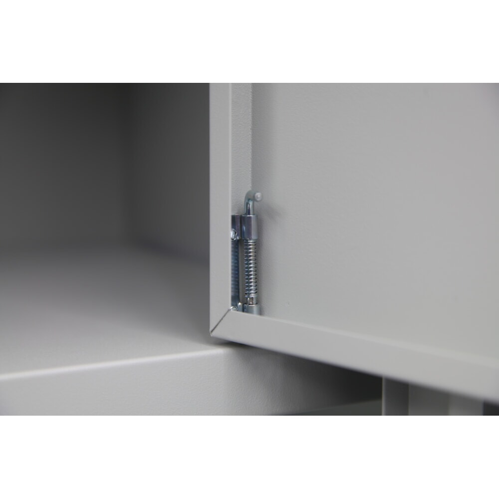 Immagine del prodotto n. 3: Armadio universale HEMMDAL HUS-1, serratura a blocchetto con spagnoletta, 4,5 ripiani per raccoglitori, AxLxP 1.800 x 800 x 380 mm, ripiani zincati, grigio chiaro