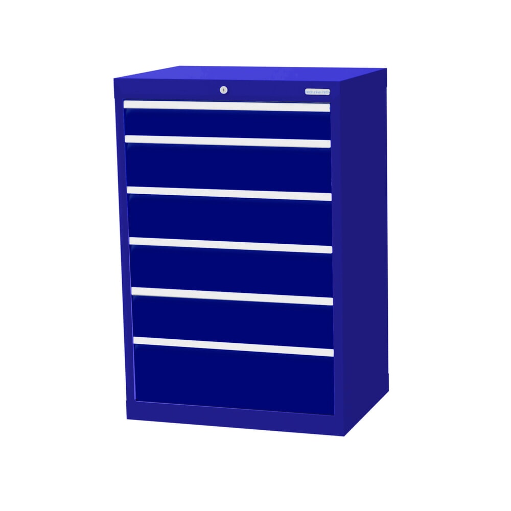 Imagen del producto: Armario con cajones Bedrunka+Hirth Profi, cajones 1x100 + 4x150 + 1x200 mm, H x A x F 1.019 x 680 x 500 mm, azul genciana, azul genciana