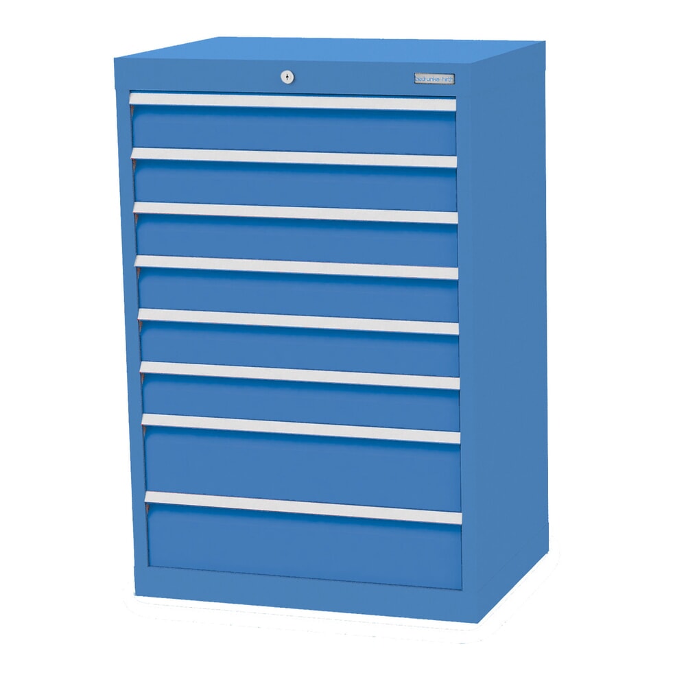 Imagen del producto: Armario con cajones Bedrunka+Hirth Profi, cajones 6x100+ 2x150 mm, H x A x F 1.019 x 680 x 500 mm, azul luminoso, azul luminoso