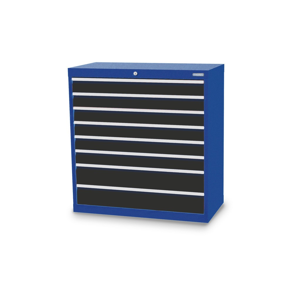 Imagen del producto: Armario con cajones Bedrunka+Hirth Profi, cajones 6x100+ 2x150 mm, H x A x F 1.019 x 980 x 500 mm, azul genciana, gris antracita