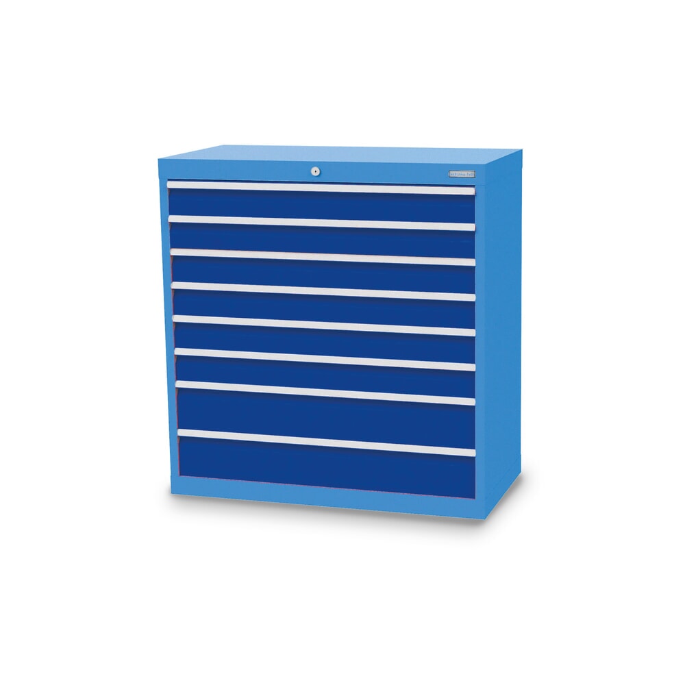 Imagen del producto: Armario con cajones Bedrunka+Hirth Profi, cajones 6x100+ 2x150 mm, H x A x F 1.019 x 980 x 500 mm, azul luminoso, azul genciana