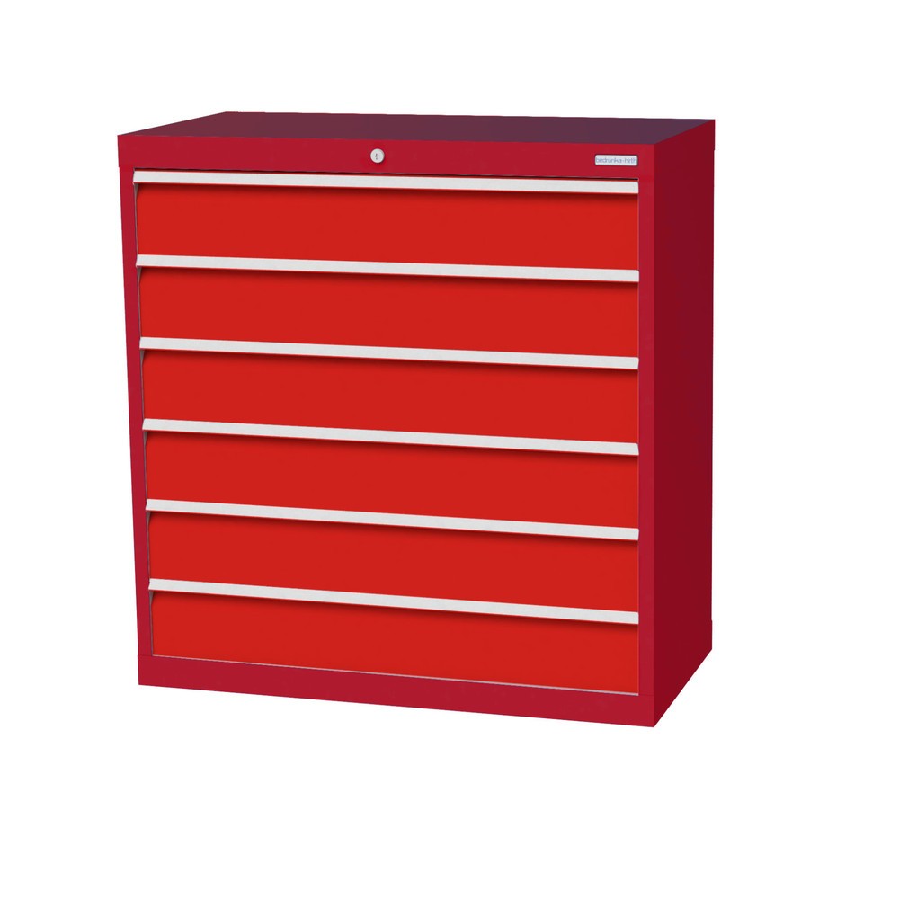 Imagen del producto: Armario con cajones Bedrunka+Hirth Profi, cajones 6x150 mm, H x A x F 1.019 x 980 x 500 mm, rojo rubí, rojo tráfico