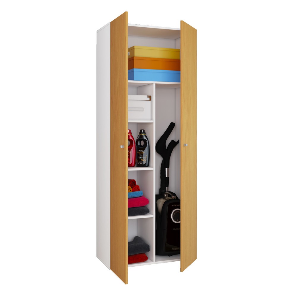 Imagen del producto: Armario de limpieza Vandol II, con puertas, blanco/haya