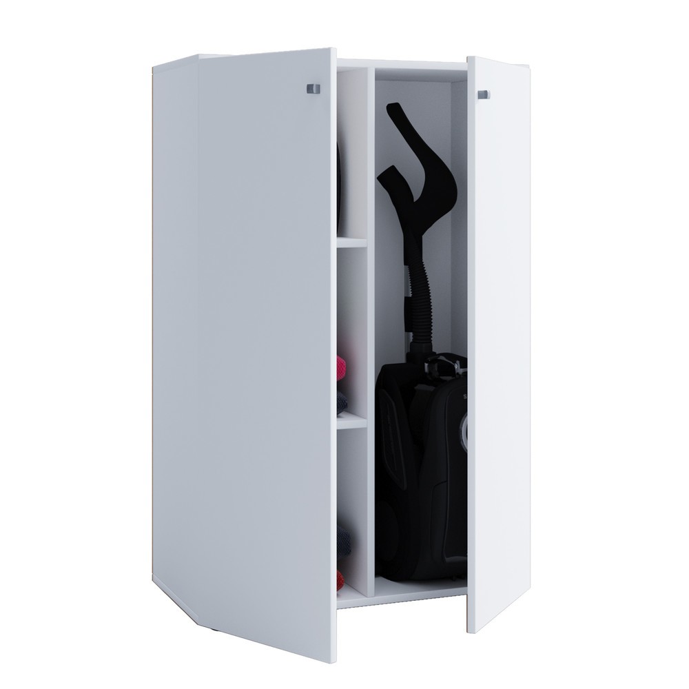 Imagen del producto: Armario escobero VCM Lona Mini con puertas, blanco