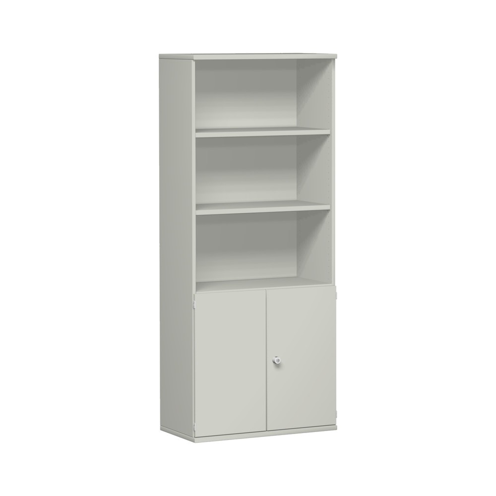 Imagen del producto: Armario modular profesional con puertas de madera, 5 OH, gris claro