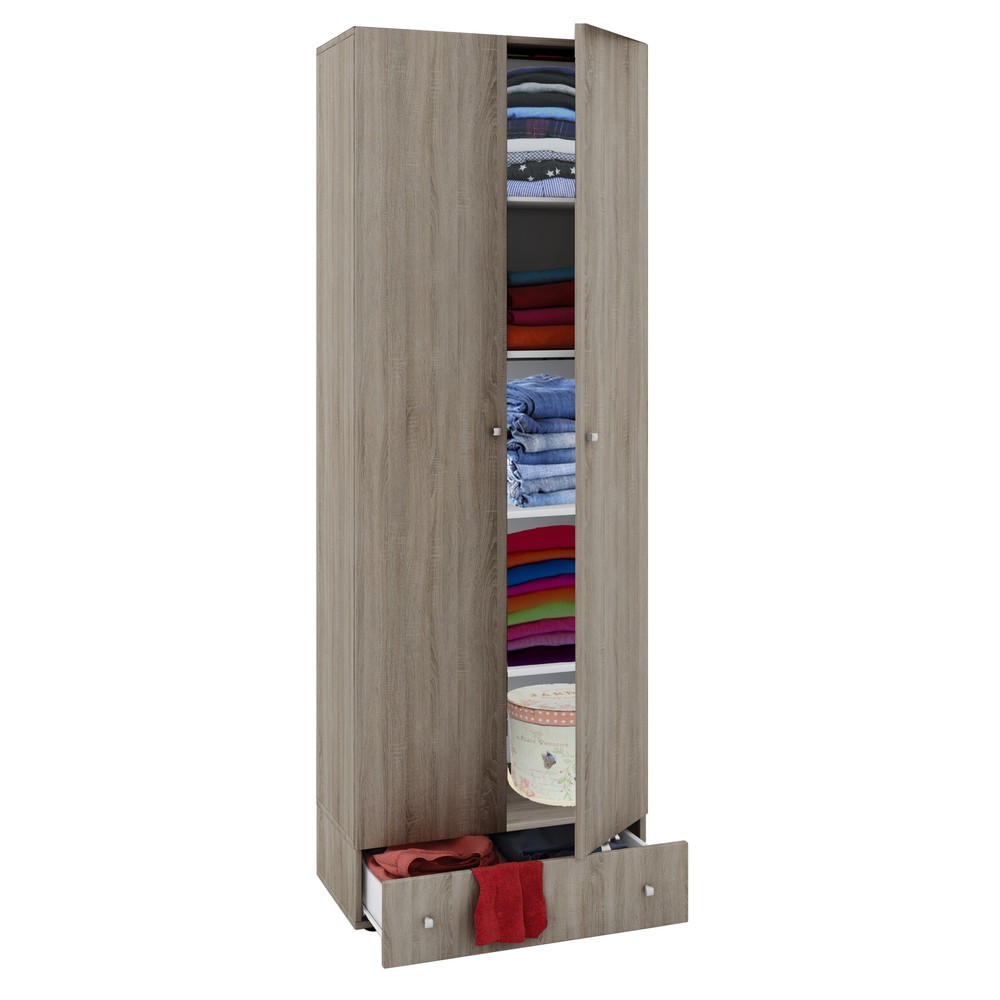 Imagen del producto: Vandol I - Armario multiusos con puertas y cajón (roble sonoma)