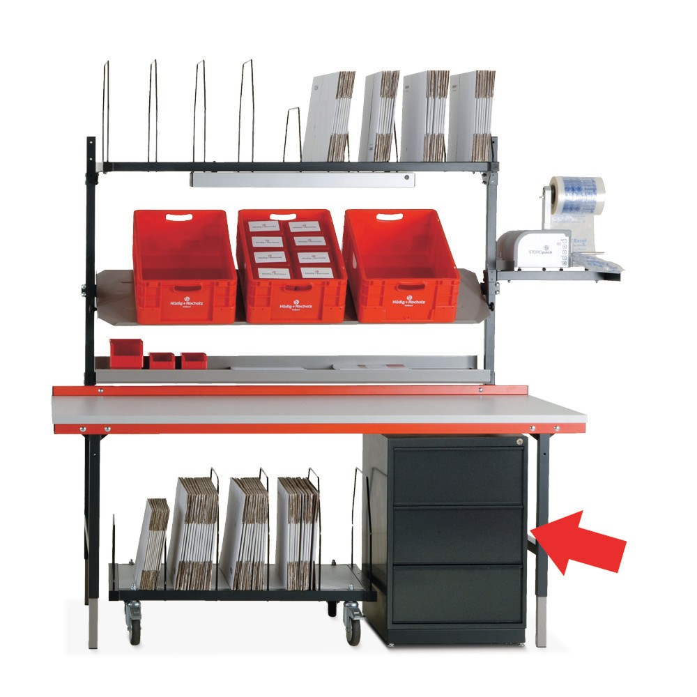 Imagen del producto: Armario con cajones para el Rocholz sistema de mesa de embalaje, 3 cajones
