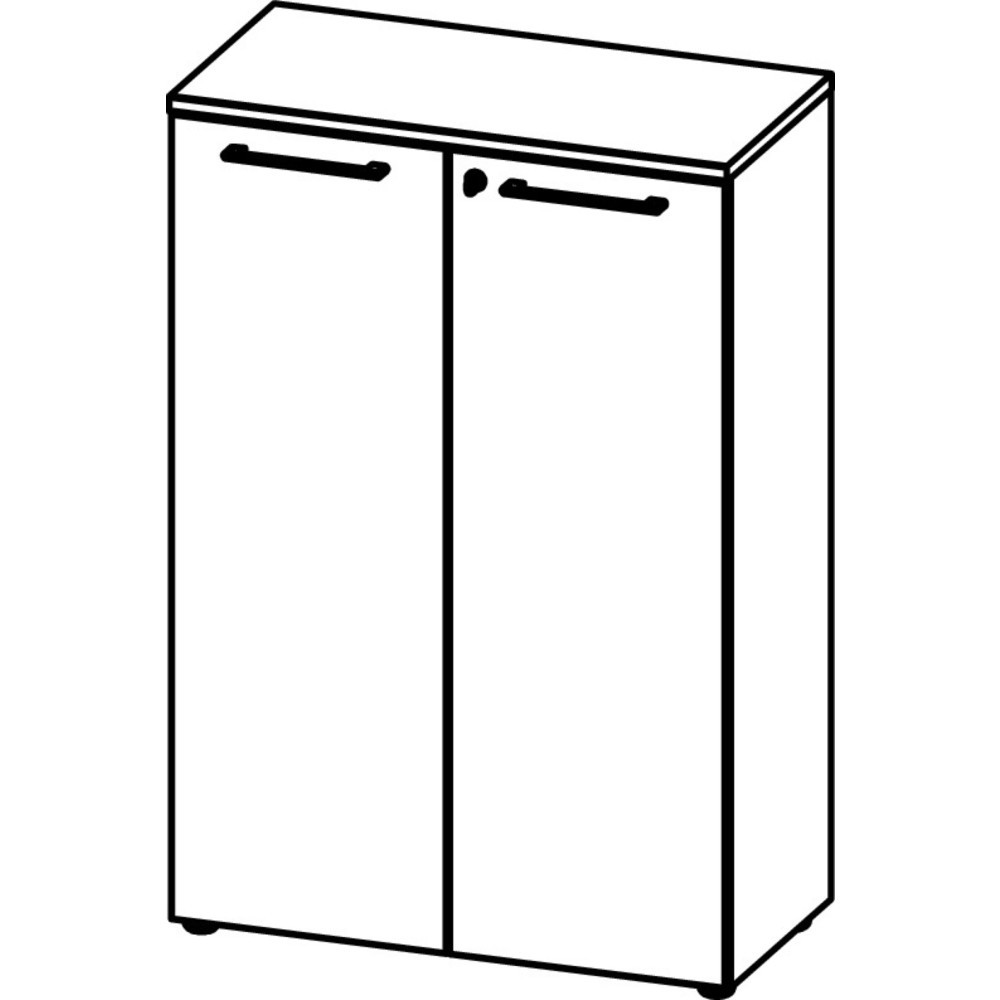 N° de l'image du produit 7 : Armoire à dossiers AGENDA, fermée, 2 portes battantes, hauteur 1 200 mm, largeur 800 mm, graphite/imitation chêne Grandson.