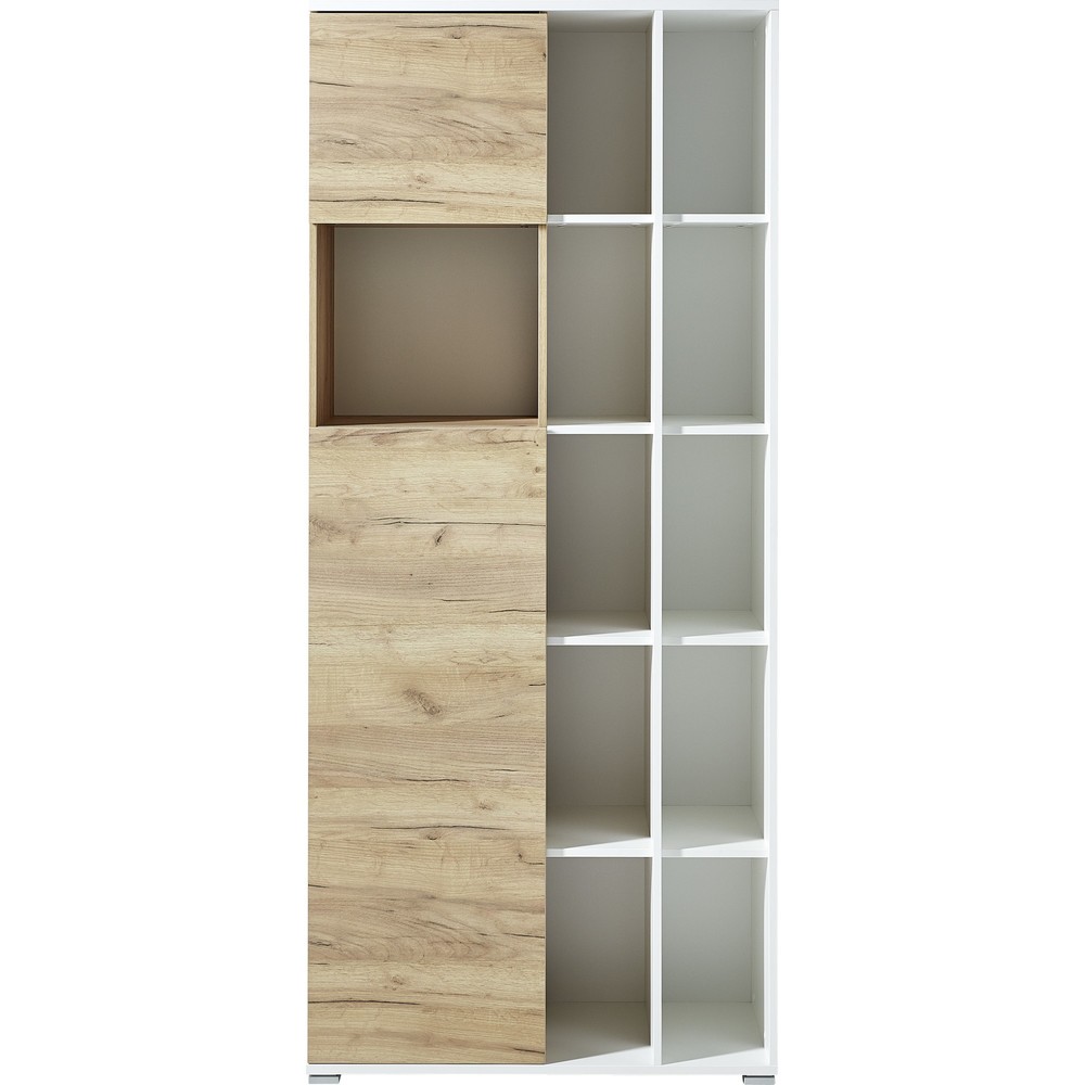 N° de l'image du produit 2 : Armoire à dossiers LIONI, 11 compartiments ouverts, blanc/imitation chêne de Navarre