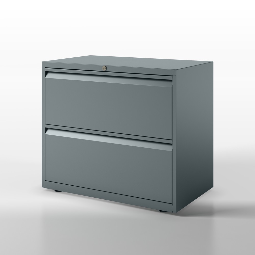 N° de l'image du produit 2 : Armoire à dossiers suspendus BISLEY Essentials, 2 tiroirs, gris clair