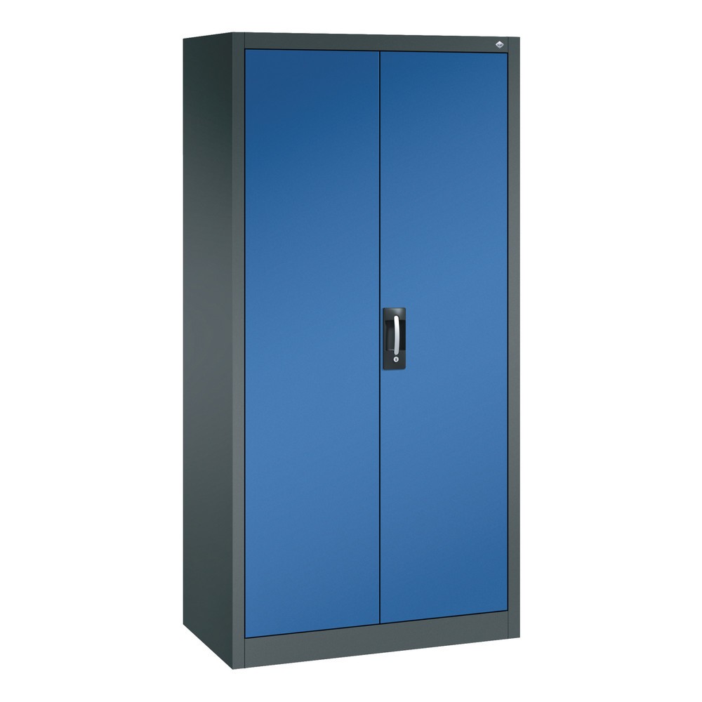 Illustration du produit: Armoire à outils C+P, 4 x 86 + 4 x 174 mm, 6 tablettes, largeur 930 mm, gris anthracite, bleu gentiane