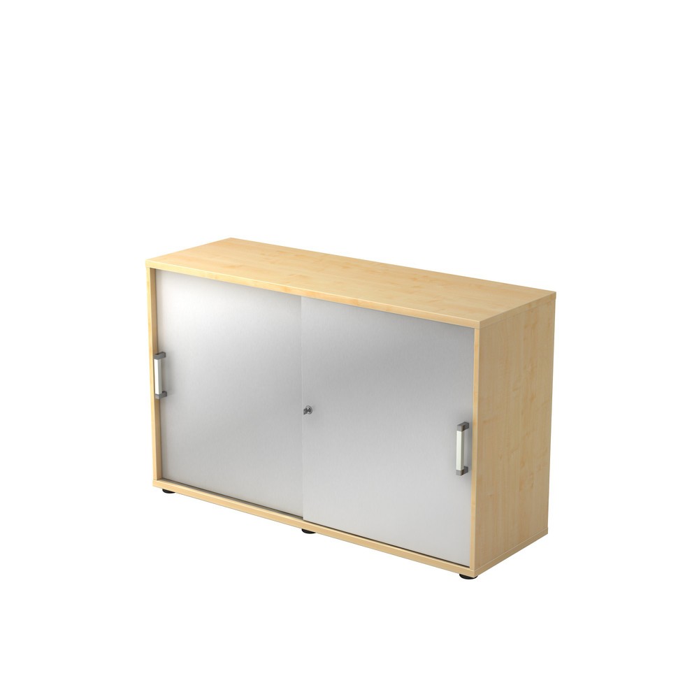 Illustration du produit: Armoire à portes coulissantes Hammerbacher 2OH 120 cm CE érable/argenté