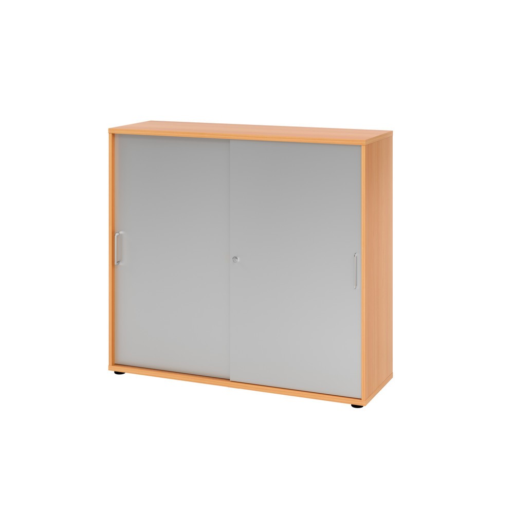 Illustration du produit: Armoire à portes coulissantes Hammerbacher 3OH 120 cm BS hêtre/argenté