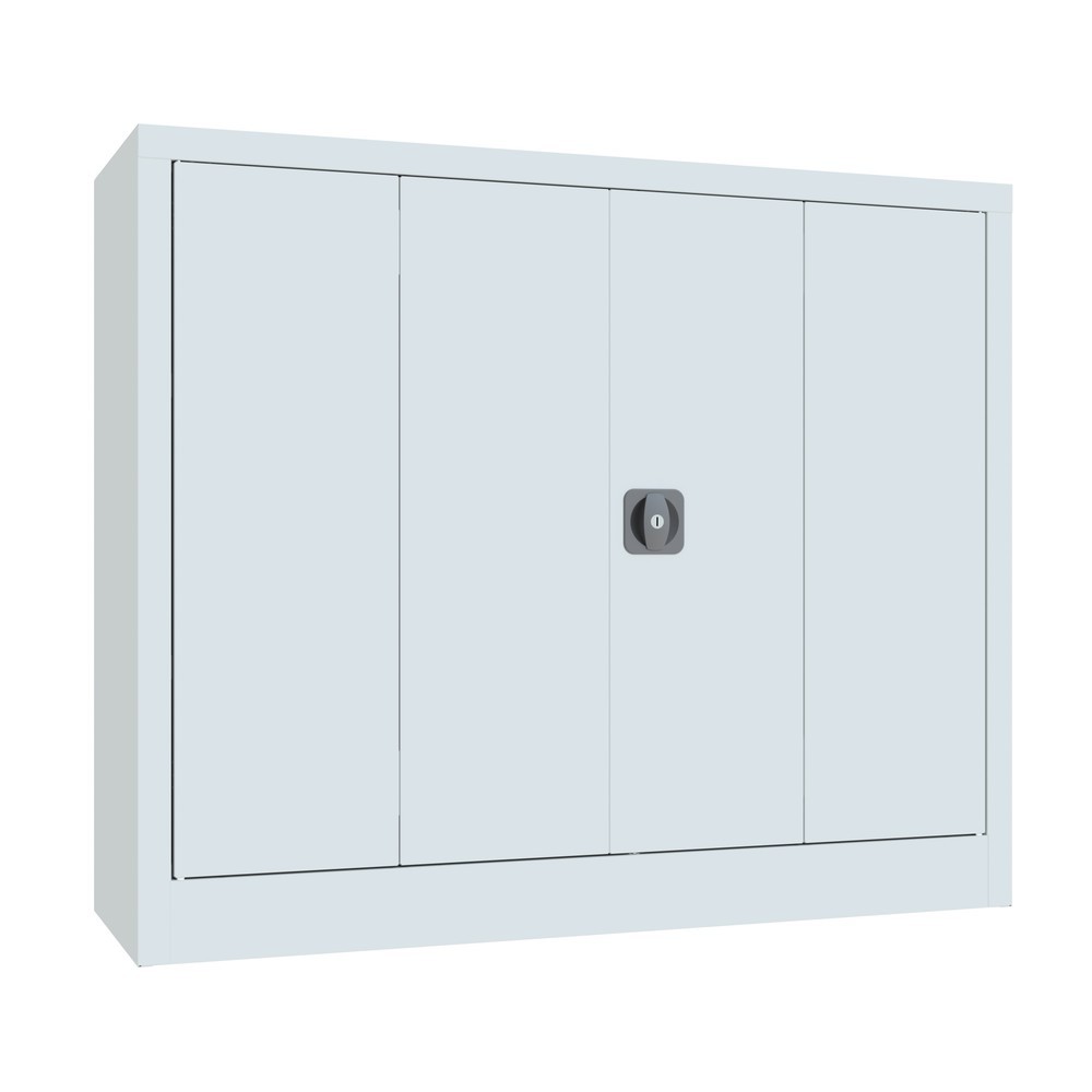 N° de l'image du produit 4 : Armoire à porte repliable PAVOY avec 2 tablettes, H x l x P 1 000 x 1 200 x 400 mm, gris clair, gris clair