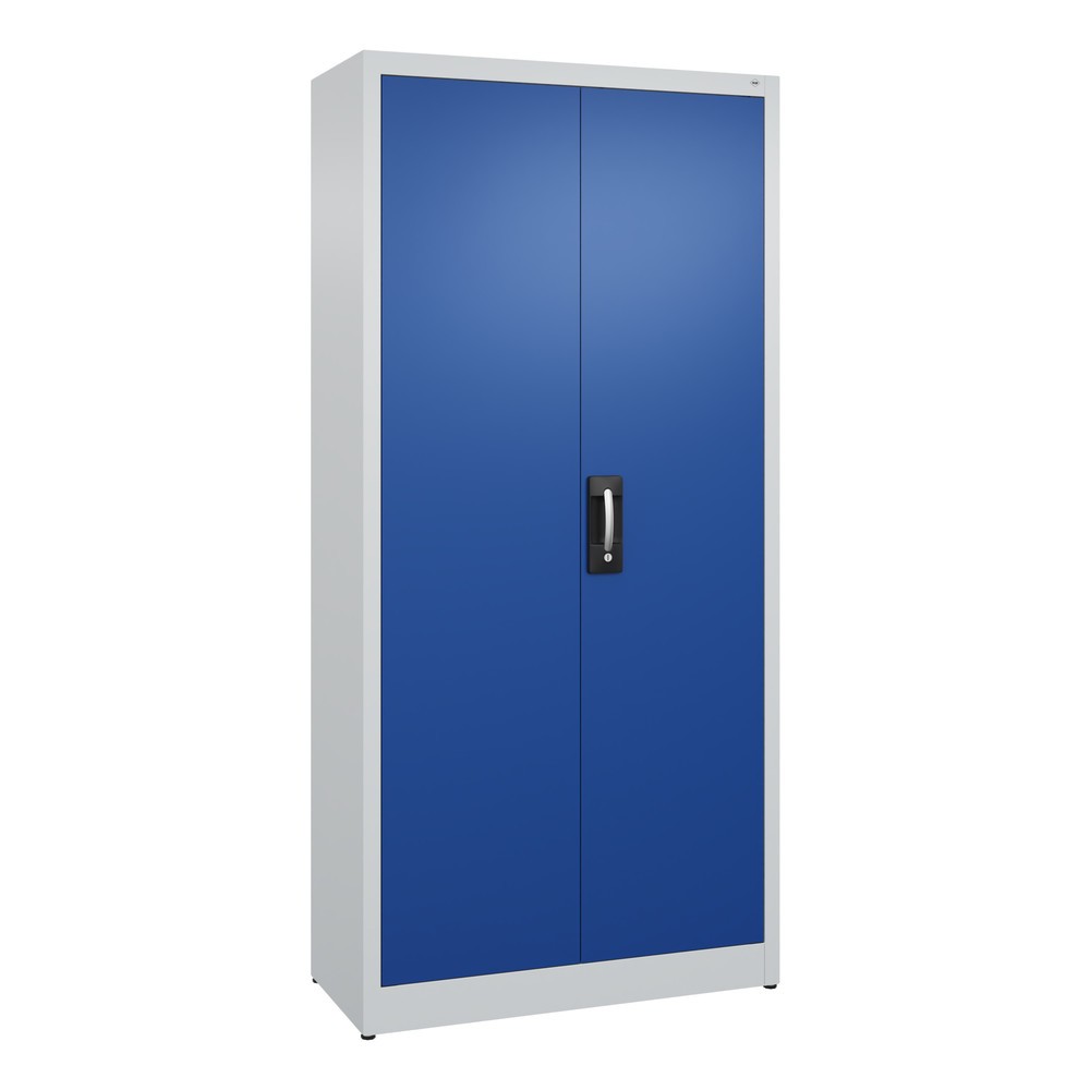 Illustration du produit: Armoire à portes battantes C+P, 5 niveaux, H x l x P 1950 x 930 x 400 mm, gris clair, bleu gentiane