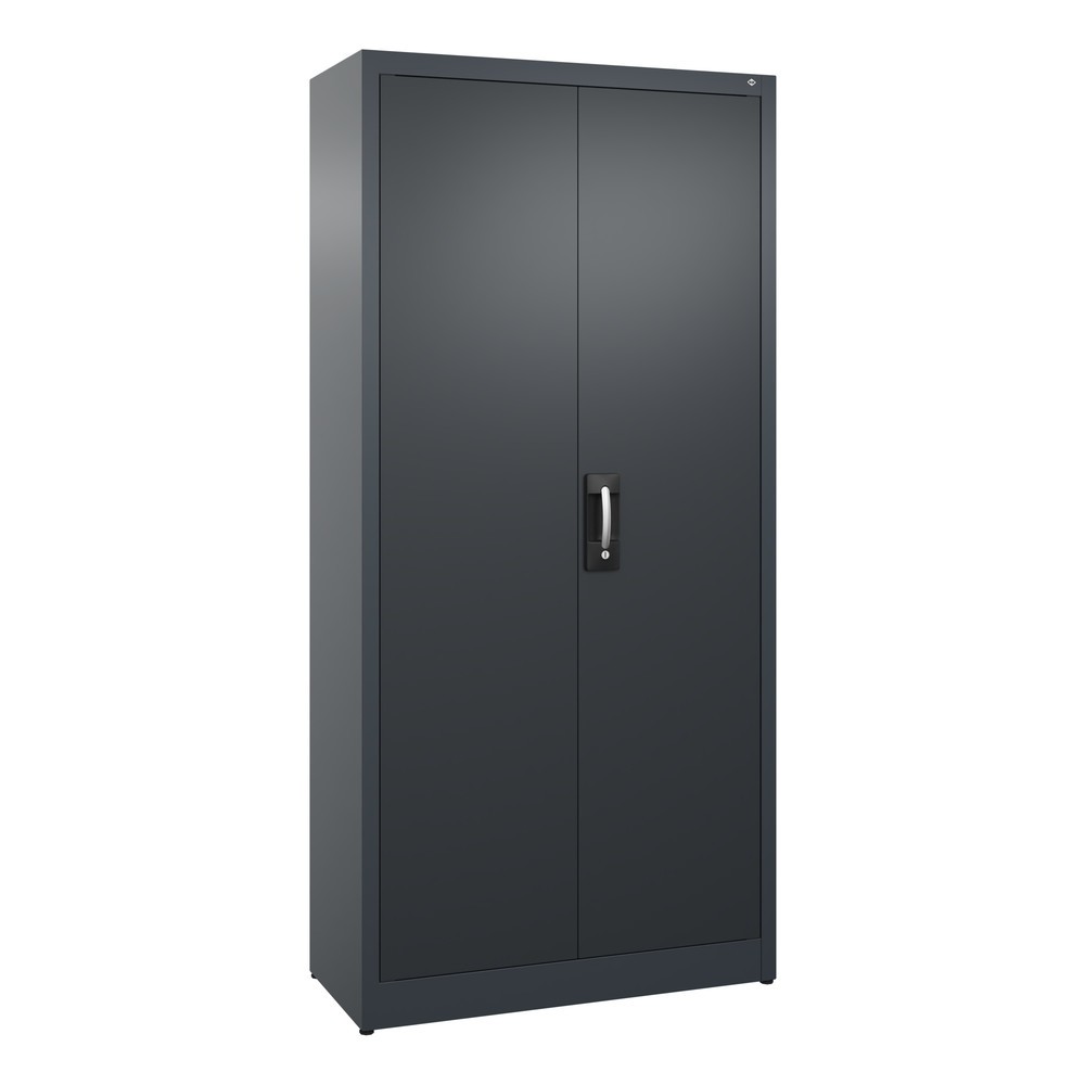 Illustration du produit: Armoire à portes battantes C+P, 5 niveaux, H x l x P 1950 x 930 x 400 mm, gris anthracite, gris noir