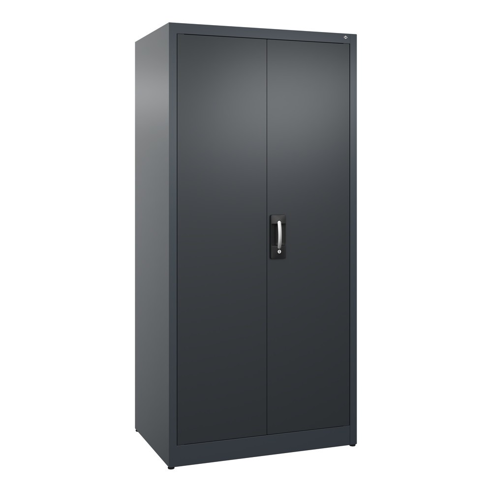 Illustration du produit: Armoire à portes battantes C+P, 5 niveaux, H x l x P 1950 x 930 x 600 mm, gris noir, gris anthracite