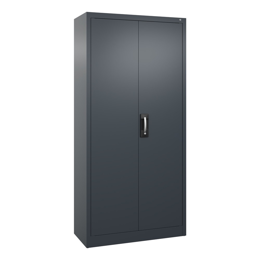 Illustration du produit: Armoire à portes battantes d’atelier C+P avec 4 tablettes, H x l x P 1 950 x 930 x 400 mm, gris anthracite, gris anthracite