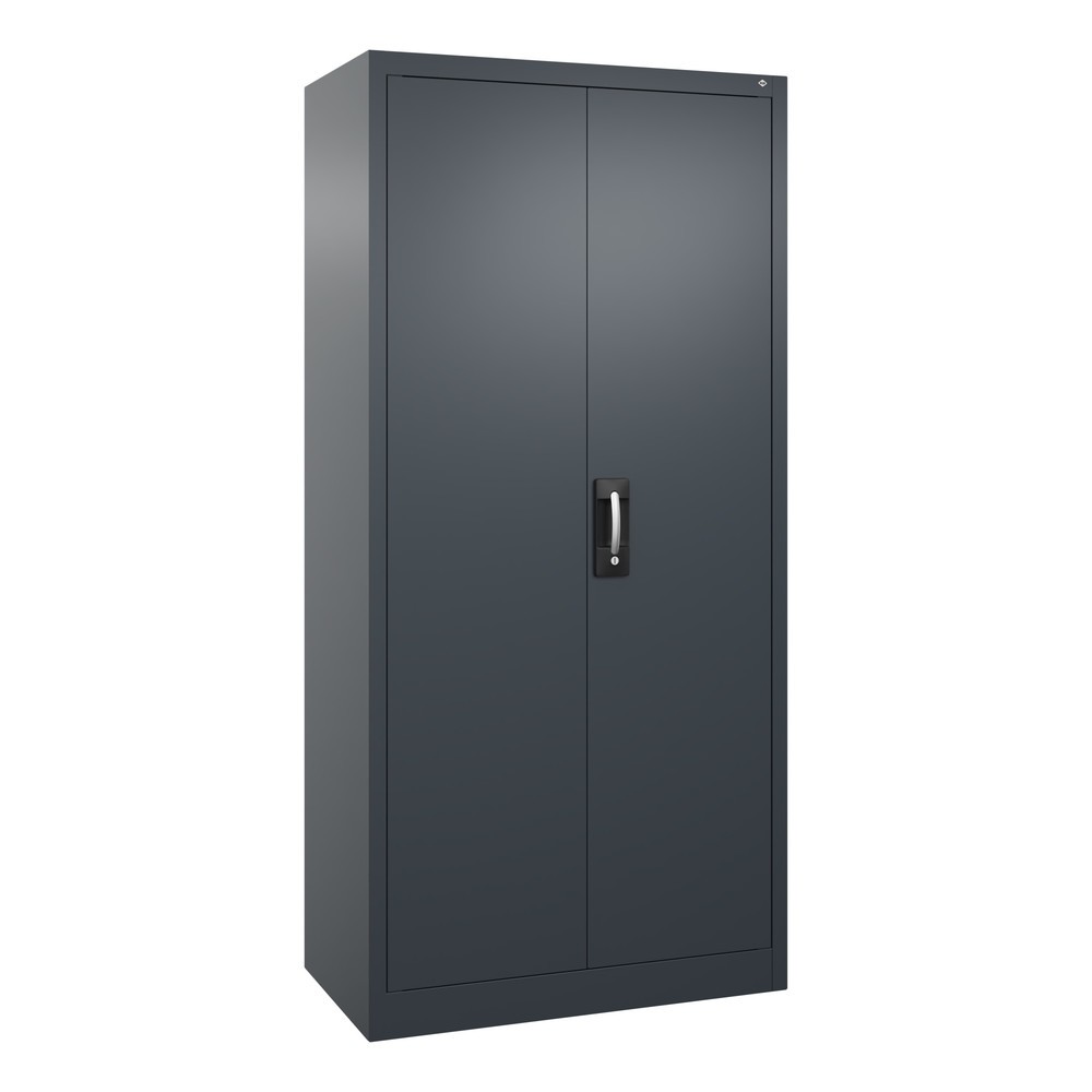 Illustration du produit: Armoire à portes battantes d’atelier C+P avec 4 tablettes, H x l x P 1 950 x 930 x 500 mm, gris anthracite, gris anthracite