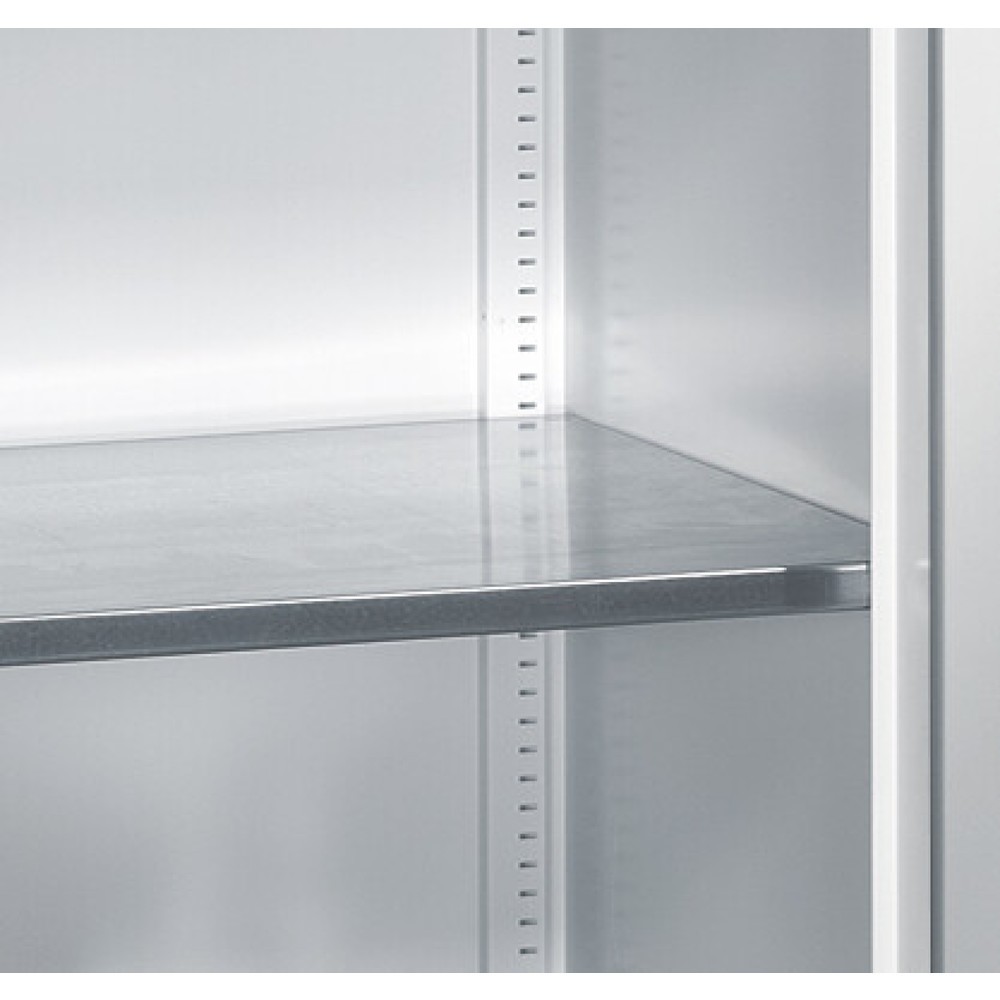 N° de l'image du produit 5 : Armoire à portes battantes d’atelier C+P avec 4 tablettes, H x l x P 1 950 x 930 x 500 mm, gris anthracite, rouge rubis