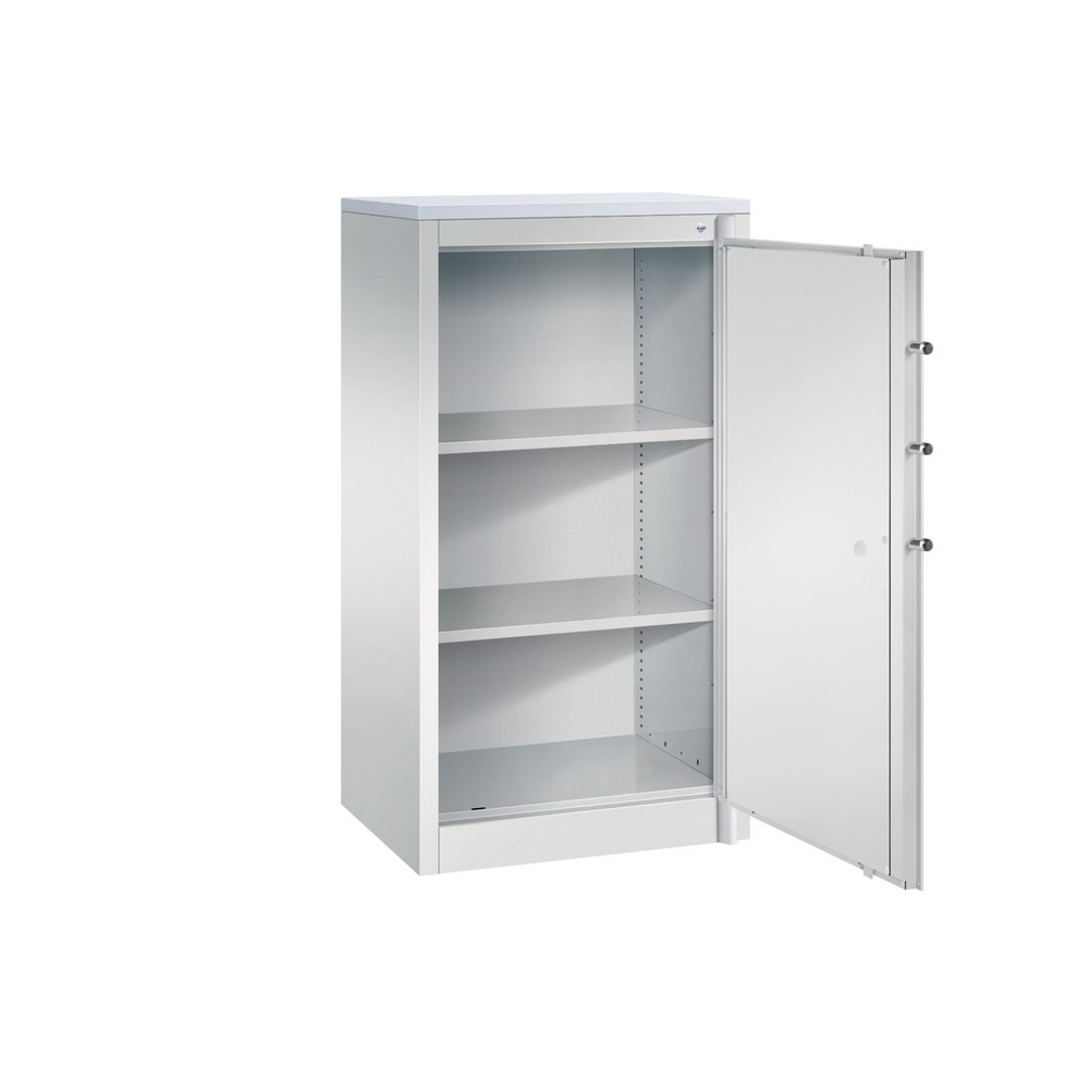 N° de l'image du produit 2 : Armoire à portes battantes de sécurité C+P, 3 niveaux, H x l x P 1 226 x 650 x 500 mm, gris clair/gris clair, Gris clair