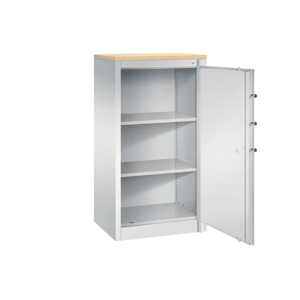N° de l'image du produit 3 : Armoire à portes battantes de sécurité C+P, 3 niveaux, H x l x P 1 226 x 650 x 500 mm, gris clair/gris clair, Érable