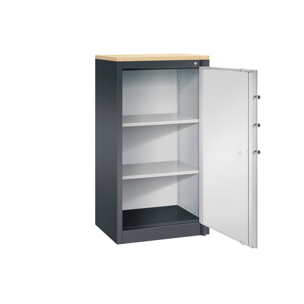 N° de l'image du produit 3 : Armoire à portes battantes de sécurité C+P, 3 niveaux, H x l x P 1 226 x 650 x 500 mm, Érable