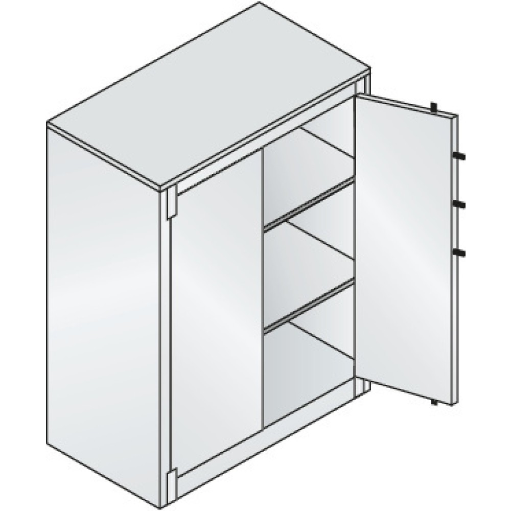 N° de l'image du produit 2 : Armoire à portes battantes de sécurité C+P, 3 niveaux, H x l x P 1 226 x 930 x 500 mm, gris noir/gris clair, Érable