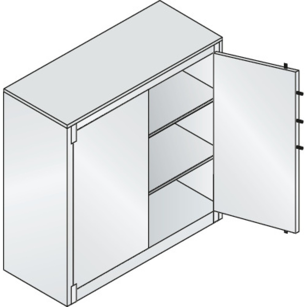N° de l'image du produit 2 : Armoire à portes battantes de sécurité C+P, 3 niveaux, H x l x P 1 226 x 1 200 x 500 mm, Érable