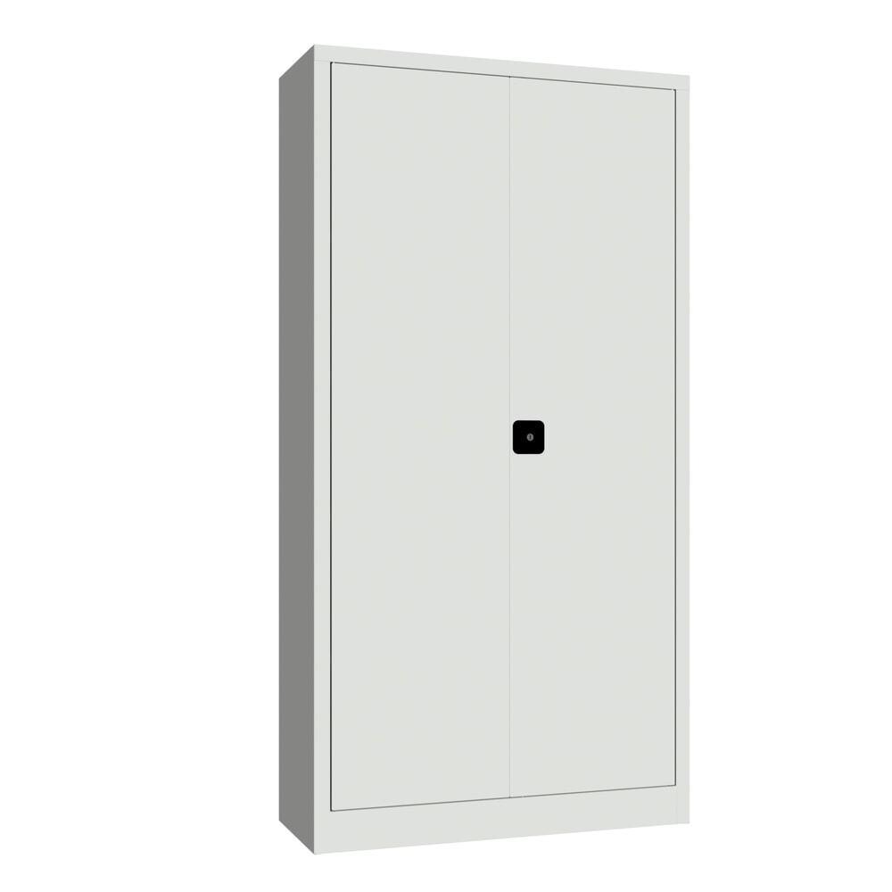 N° de l'image du produit 3 : Armoire à portes battantes PAVOY, 4 tablettes, H x l x P 1 950 x 1 000 x 400 mm, gris clair, gris clair