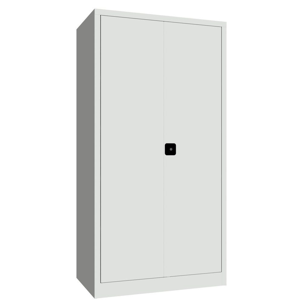 N° de l'image du produit 4 : Armoire à portes battantes PAVOY, 4 tablettes, H x l x P 1 950 x 1 000 x 600 mm, gris clair, gris clair