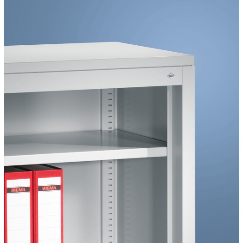 N° de l'image du produit 2 : Armoire à portes coulissantes, H x l x P 1 950 x 1 200 x 400 mm, gris clair, bleu gentiane