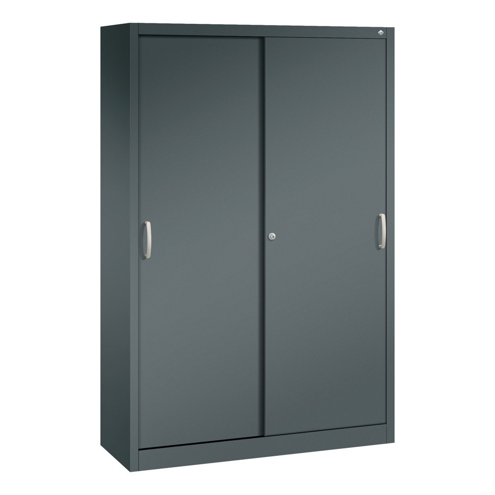 Illustration du produit: Armoire à portes coulissantes, H x l x P 1 950 x 1 200 x 400 mm, gris anthracite, gris anthracite